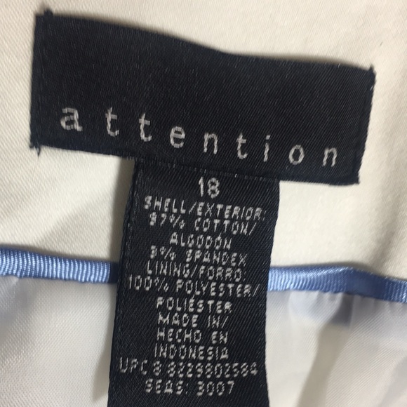 ATTENTION Fully Lined Machine Washable Blazer 3 Pockets Back Vent Career Office - Picture 14 of 16